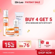 Dr.Leo Brightening 4pcs Set 377 VC Serum+Dark Spot Niacinamide Moisturizer+Toner+Salicylic Acid Faci