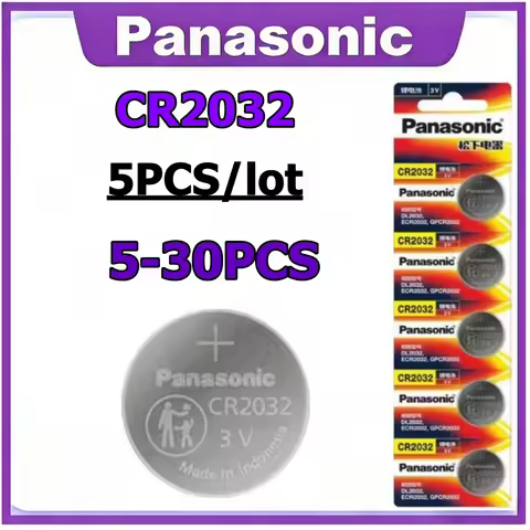 5-30pcs Original PANASONIC CR2032 CR 2032 3V Lithium Battery For Watch Calculator Clock Remote Contr