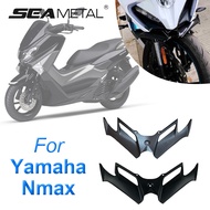 SEAMETAL NMAX V1 V2สปอยเลอร์ด้านหน้าคาร์บอนไฟเบอร์รถจักรยานยนต์บังโคลนล้อหน้าสำหรับ Yamaha รถจักรยานยนต์ตกแต่ง