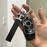 Car Key Protective Cover for Mercedes C200 E200 C250 350 450 New Model Black with High Quality Gold 