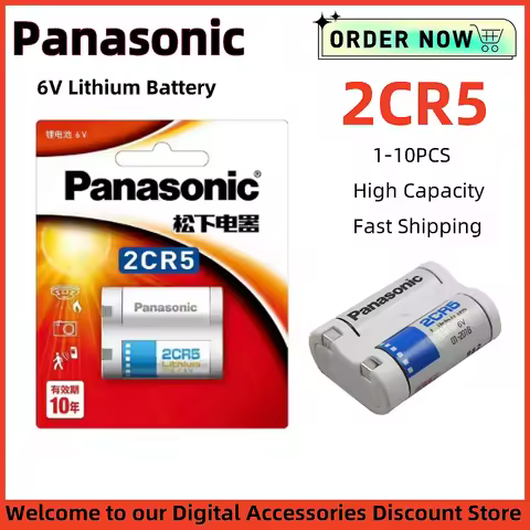 New Panasonic Original 2CR5 Lithium Battery 6V Camera 2CR5 Suitable for Canon EOS5 50 55 650 10QD Mi