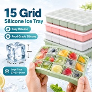 15 Grids Silicone Ice Cube Mold Ice Cube Tray Refrigerator Storage Box Food Grade Ice Cube Storage B