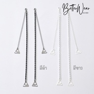 B 0163 Crystal-Decorated Bra Strap White Black Decorative Straps Bbetter4289