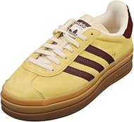 adidas Gazelle Bold W ID7056, Sports Shoes, Almost Yellow/Maroon/Wonder White, 7.5