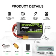 22.2 v100c2200mah1300ovonicfpv Battery Ou Through 6s Brand Drone