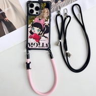 เคสโทรศัพท์มือถือ MOLLY Cat Bow Cute Cool เด็กผู้หญิง พร้อมกระจก ป้องกันการตกหล่น สำหรับ Huawei iPho