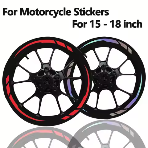 15-18 Inch Motorcycle Wheel Hub Stickers, 13PCS Waterproof Self-adhesive Vinyl Rim Decals