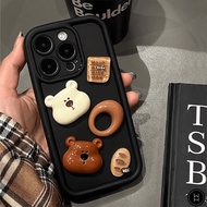 WH 3D Sweet Bear chocolate bread Doll Casing infinix Smart 8 7 6 HD Plus 5 2020 Note 30 5G VIP 12 20