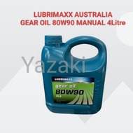 LUBRIMAXX AUSTRALIA GEAR OIL 80W90 MANUAL 4Litre