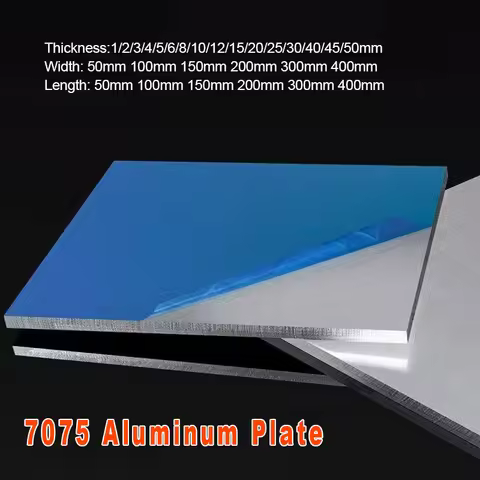 7075 Aluminum Plate 1-50mm Aluminum Alloy Plate Aluminum Thin Plate Aluminum Sheet DIY Zero Cutting 