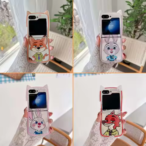 Cartoon For Zootopia For Judy Nick Cute Anti-drop Efficient Protective Case For Samsung Galaxy Z Fli