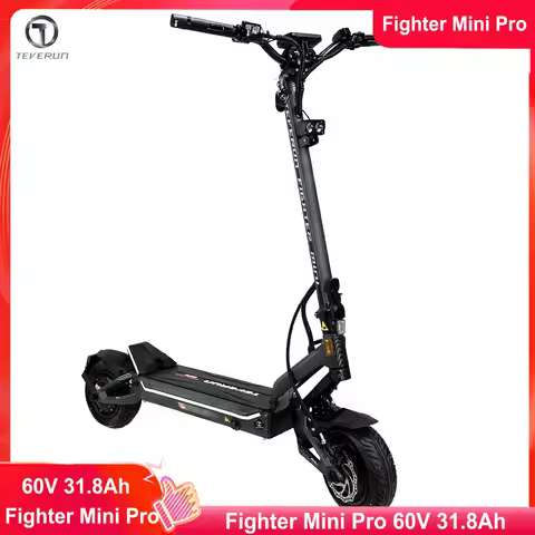 Latest Teverun Fighter Mini Pro 60V 31.8Ah TFT 4inch Display Front Rear Dual KKE Adjustable Hyd Susp