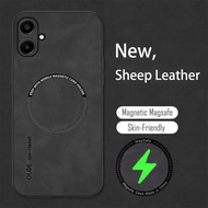 Samsung A06 4G Case / A06 5G Casing Variant Model Magnetic Maple Deer and transparent handhpone prot