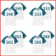 NS Squid Game Season 2 number 001 246 333 388 summer T-shirt Anime Short Sleeve Top