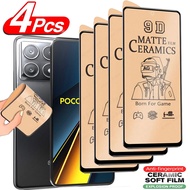 4Pcs Matte Ceramic Film Screen Protector For Poco X6 X5 Pro 5G F4 GT X4 M4 M3 M5 X3 Pro F3 C65 C40 F