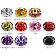 CZ Oval Shape 9X11 10X12 10X14mm Pack of 2 Pieces. 9X11 10X12 10X14mm. of 2 pcs. Russian Diamond Col