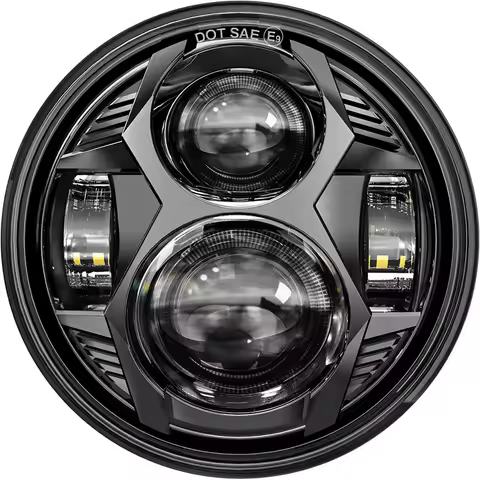 5.75 Inch Round Led Motorcycle 51W Headlight Compatible with Harley Dyna Sportster Iron 883 Street R