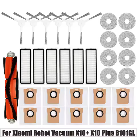 For Xiaomi Robot Vacuum X10+ X10 Plus B101GL Spare Parts Accessories Main Side Brush Hepa Filter Dus