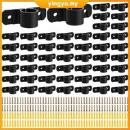 50 Pcs 1/2 Inch Pipe Clamps Plastic Pipe Support Suspension Clamp with Expansion Bolts for CPVC Tube