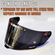kaca helm full face KYT TT course paket ganteng