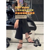 SAINT LAURENT YSL Yangshulin New Style Square Toe High Heel Sandals Slippers Upper Silk High Heels C