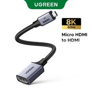 UGREEN HDR 3D 8K@60Hz Micro HDMI Nylon Braided Extension Cable for Laptop/PC/TV/Switch/PS5 Xbox/Disp