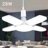 1pc E27 LED Bulb, AC85-265V, Garage Light, 3000K/6500K, 28W, Foldable Ceiling Light, 3D Printed Desi