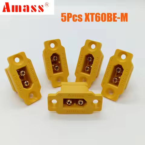 5pairs/5/10pcs Amass Yellow XT60BE-M Male XT60BE XT60H Bullet Connector Wire Cable Plug For RC FPV C