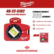 MILWAUKEE 48-22-5102 360° Pocket Level With Magnet Amplified rare-earth magnet Sharpsite Readability