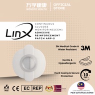 LinX CGM Adhesive Reinforcement Patch ARP-S | Hard Casing Protection Hypoallergenic Water Resistant