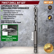 BOLIAN 2-Edged Head 1pc (6/8/10/12mm) Titanium Ceramic Multipurpose Drill Bit Twist Drill Bit