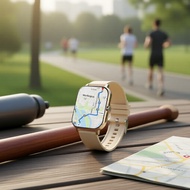 New 2.02 Amoled Smart Watch for Men Women, Bluetooth Call, GPS Tracker, Waterproof, Heart Rate Monit