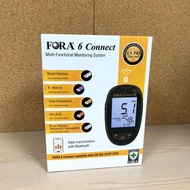 2025現貨全新行貨藍牙無綫FORA 福爾6合1 Bluetooth E世代血糖機 可測尿酸/血糖/血比容/血紅蛋白/血酮/膽固醇 2年保養 fora 6 多功能血糖機