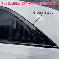 Glossy Black Side Window Louver Shutter Cover For Cadillac CT4-V CT4 2020-2023