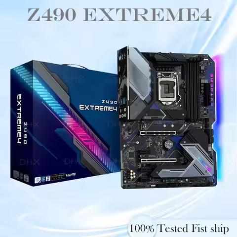 For ASROCK Z490 EXTREME4 Motherboard Z490 128GB HDMI M.2 LGA 1200 DDR4 ATX PCI-E3.0 Mainboard 100% T