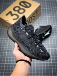 adidas originals Yeezy Boost 380 棕黑 "Onyx"  生活休閒鞋 男女同款 黑色