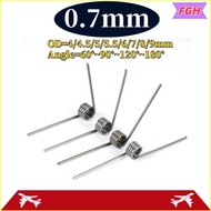 【FGH-CB】sus304 d0.7mm OD4/4.5/5/5.5/6/7/8/9mm V-shaped spiral torsion spring angle 60/90/120/180 deg