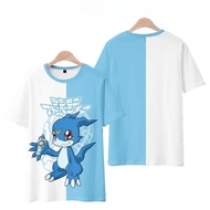 Anime Digimon Adventure 3D Print T Shirt Women Men V-mon Wormmon Agumon Palmon Tailmon Patamon Greym