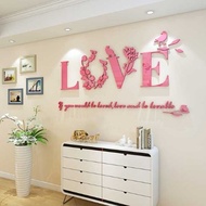 Interior Point Acrylic Mirror Deco Sticker Sheet Love/Pink/Medium
