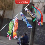 SMS 40/68/100cm Koinobori Carp Koi Fish Flag Windsock Double-sided Gold Printing Outdoor Garden Hang