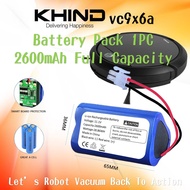 [IN STOCK GREAT CELL] KHIND VC9X6A VC9X8C TVCRG30261 FULL 2600mAh Capacity BATTERY PACK FRONT WHEEL
