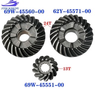 69W Gear set for Yamaha 4 stroke 60HP boat Motor Pinion engine 69W-45551-00 69W-45560-00 62Y-45571-0
