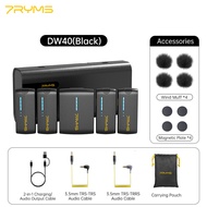 7Ryms iRay DW40 Four-channel Mini Wireless Lavalier Microphone 2.4G Wireless Clip on Microphone with