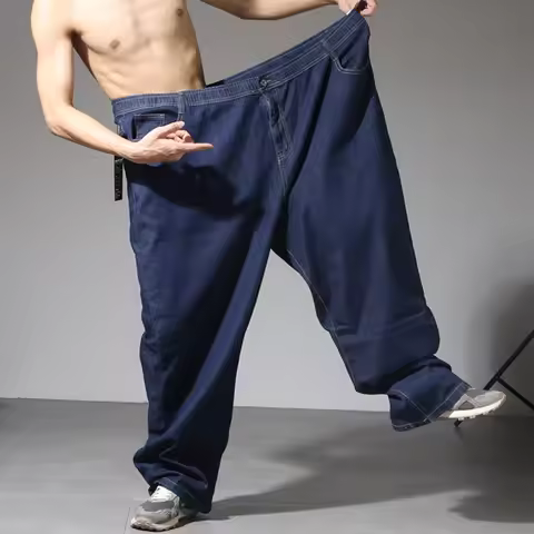 Big Size Blue Jeans 5XL 6XL 7XL 8XL Black Extra Large Clothes Oversize Mens Trousers Elastic Stretch