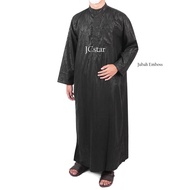 Jubah Pria Gamis Pria Jubbah motif Emboss Jubah Muslim Lengan oblong / JUBAH ARAB KAIN EMBOS GAMIS P