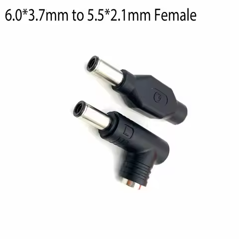 5.5x2.1 2.5m to 6.0x3.7mm with Pin DC Power Supply Adapter Connector Laptop Charging Plug Converter