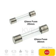 GLASS FUSE 20MM 250VAC 1AMP- 15AMP