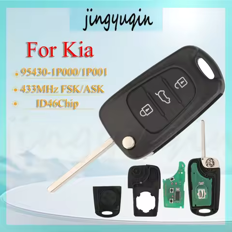 jingyuqin New product For Kia 2009-2014 95430-1P001/1P000 key blade HU134 3Buttons Remote Car Key Fo