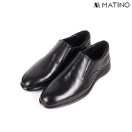 MATINO SHOES รองเท้าชายคัทชูหนังแท้ รุ่น MC/B 3012 - BLACK/TAN