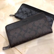 (Set in A Box)  Wallets for Men Bags Genuine Leather Zipper Long Wallets Official Store Original Aut